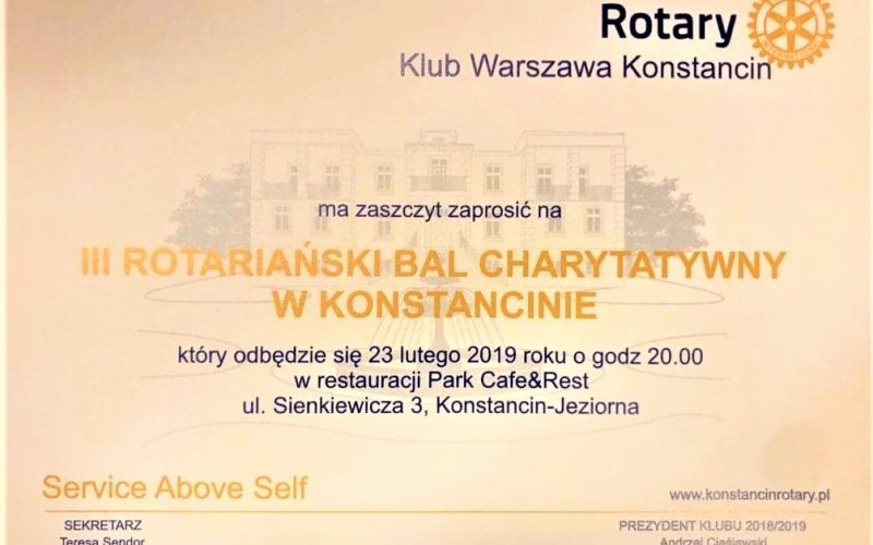 III Rotariański Bal Charytatywny w Konstancinie
