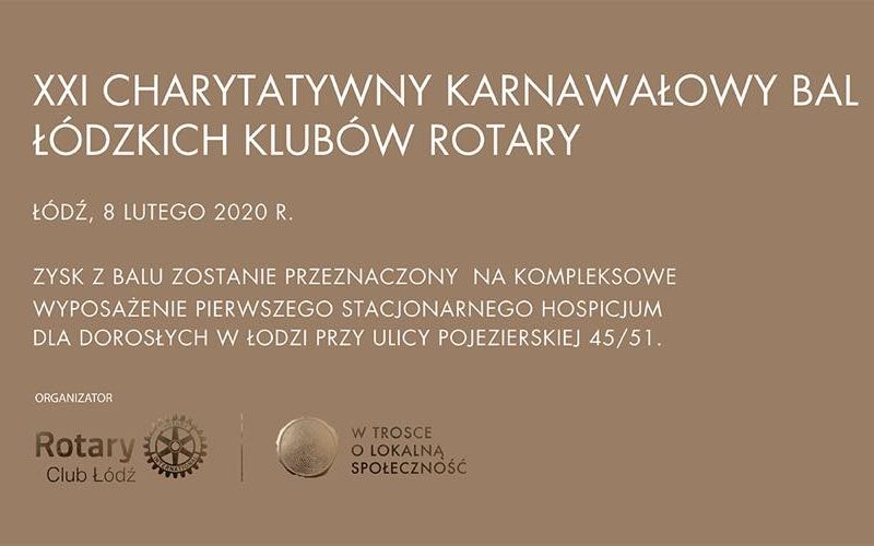 XXI Charytatywny Karnawałowy Bal Łódzkich Klubów Rotary