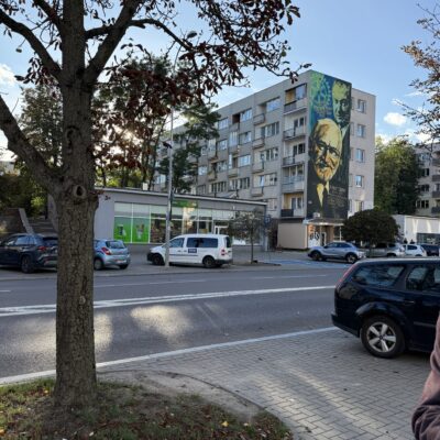 Mural z drugiej strony ul Skłodowskiej