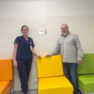 Jarek z Panią Siostra Przełożoną i nasza Tabliczka