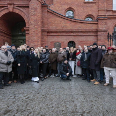 Odsłoniecie tablicy pamiatkowej Mieczysława Michalskiego w Łodzi (1)