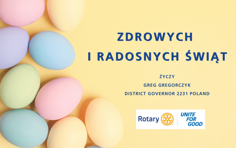 Życzenia od Gubernatora Dystryktu 2231 Grega Gregorczyka